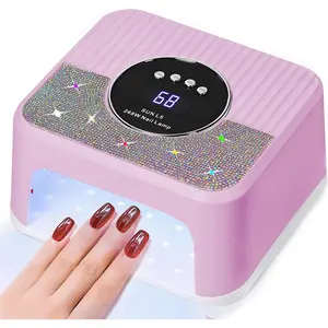 268W UV LED Nail Lamp for Nail Care - 45 Lamp Beads, Auto Timer, Automatic Sensor, Fast-Cure Light Base, Home Manicure Tool for Gel Polish Curing & Art