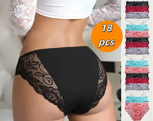 Pack of 18 women’s seamless panties — low-rise cut, soft fabric, lightweight and breathable with high stretch; non-restrictive, invisible fit close to the body; versatile for all seasons, suitable for everyday wear and outdoor activities; women’s underwea