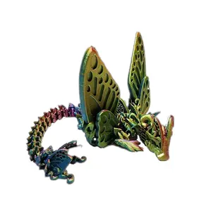 Large 3D Printed Winged Butterfly Dragon – Stunning Fantasy Art Sculpture for Collectors! Decor Ornaments