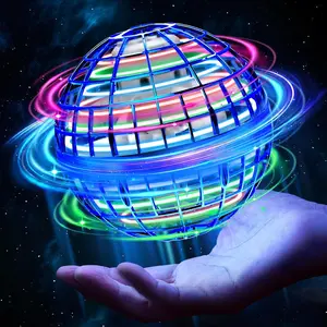 Flying Ball, Magic Flying Orb Ball, Hand Controlled Hover Ball, Floating Ball with LED Light, Flying Spinner Mini Drone for Kids, Gifts for Boys and Girls, Indoor Outdoor