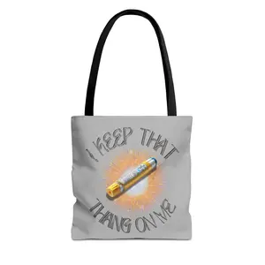 I Keep That Thang On Me Funny EpiPen Tote Bag, Humorous Gift Multi Purpose Polyester Accessories