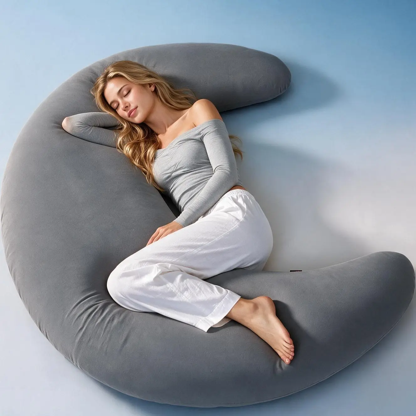 Ergonomic Plush Reading Pillow Bed Backrest Cushion with Lumbar Support, Soft Skin-Friendly, for Bed & Sofa Use, Ideal for Reading, Gaming & Relaxing at Home Office Dorm Apartment