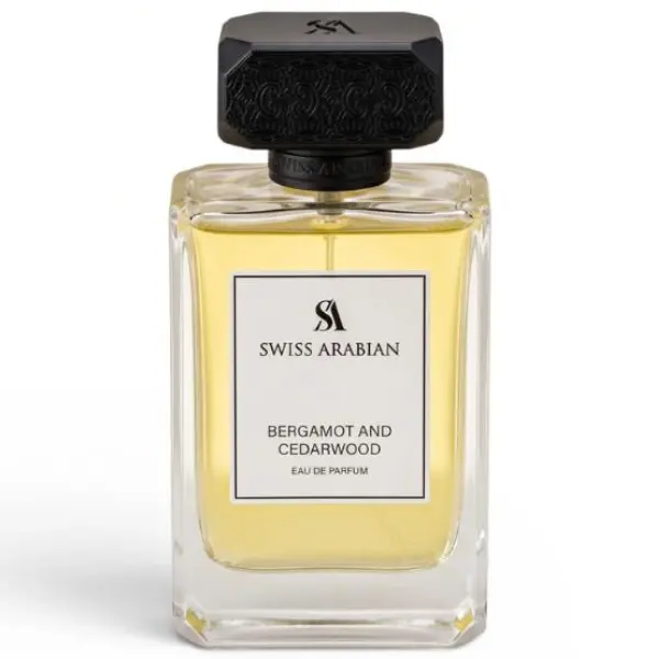 Swiss Arabian Bergamot and Cedarwood Men's Cologne, Eau de Parfum, Long-Lasting Citrus Woody Arabic Perfume with Herbal Notes, 3.4 oz / 100ml, Edp, Men's Colognes, Daily Wear, Cedar Men's Fragrance