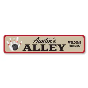 Bowling Alley Name Sign