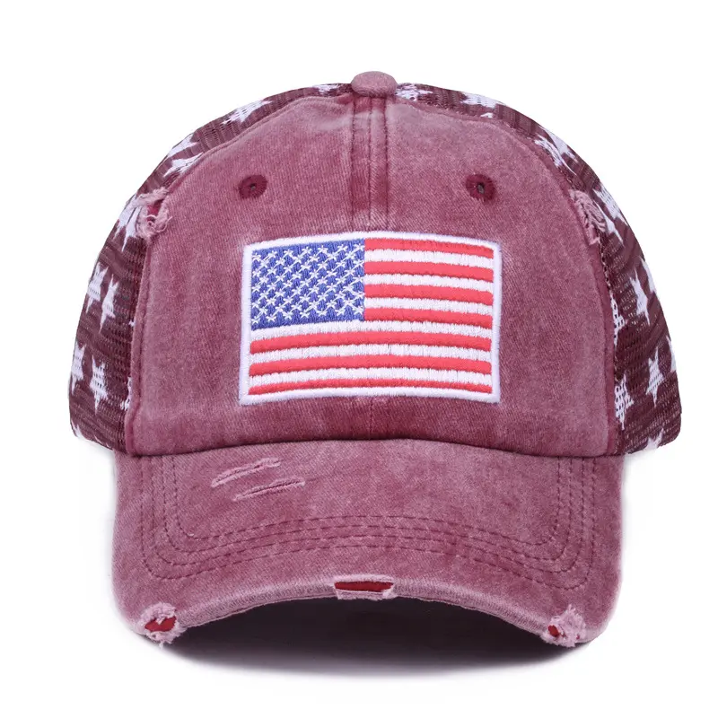 Burgundy American flag