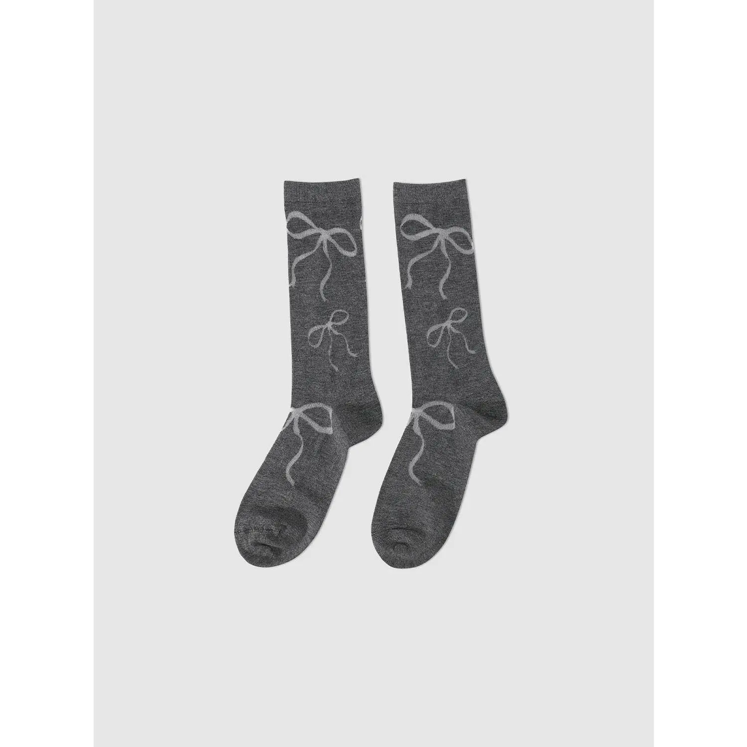 URBAN REVIVO Women's Casual 2026 Summer Bow-Detail Basic Ankle Socks - Made of Viscose, Cotton, and Polyester Fabric