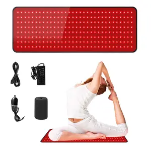 Red Light Therapy Mat, 31.5" x 11.8" Large Red Light Therapy Pad with Controller, 660nm & 850nm Near Infrared Light Therapy with Timer, Pulse Mode, 240 LED Beads, Back Shoulder Joint Pain Relief