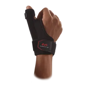 McDavid Thumb Stabilizer - Latex-Free, Breathable Foam, Adjustable Wrist Strap, Semi-Rigid Internal Stays, Thermal Compression Support for Thumb Injuries