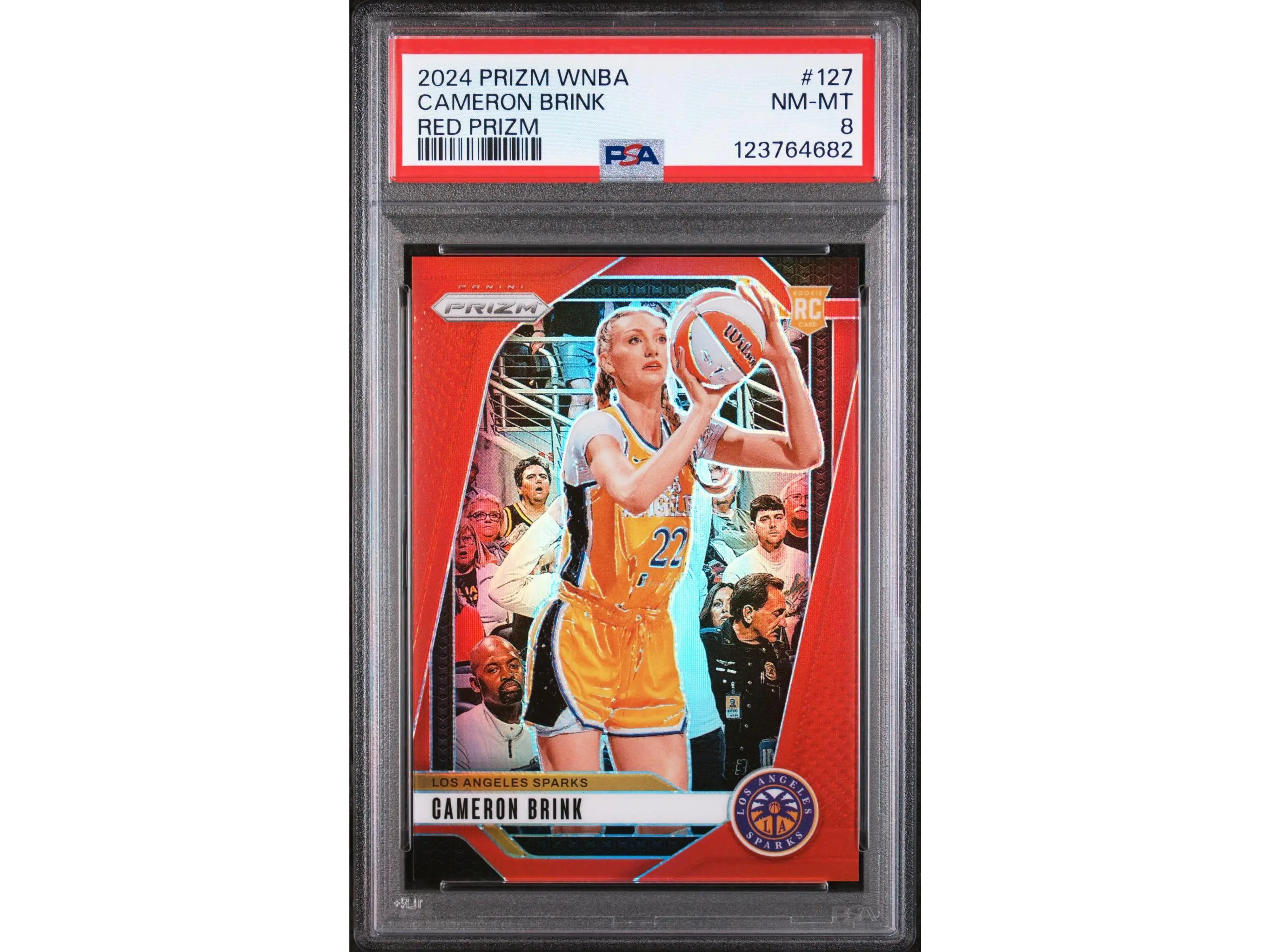 2024 Panini Prizm WNBA Red Prizm Cameron Brink #127 /299 PSA 8