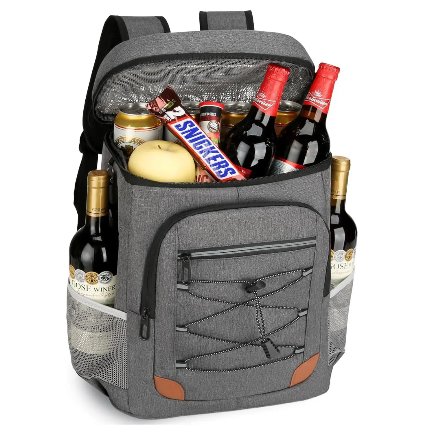 Insulated Refrigerated Backpack, Leak-proof Lightweight Water-repellent Large Picnic Lunch Backpack, Cooler Backpack for Outdoor Camping Picnic, Camping Accessory, Camping Equipment, Backpack Coolers, Picnic Essentials, Outdoor Camping Supplies