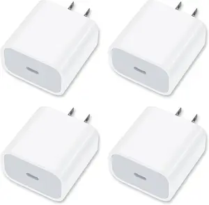 [4 Pack] USB-C Wall Charger 20W USB-C Power Adapter for Fast Charging Compatible with Multiple Devices Home Office Use