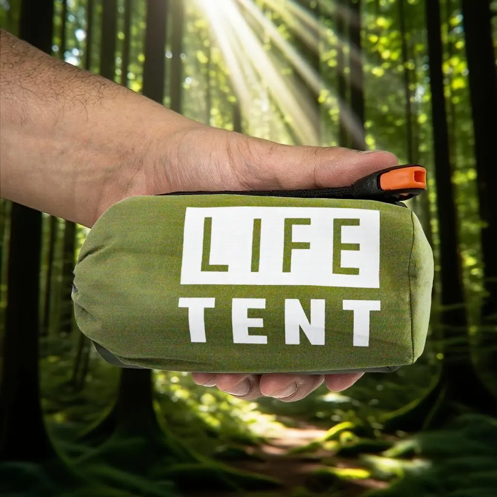 Portable Lightweight Outdoor Tent, Waterproof Pe Material, Easy Setup Triangle Tent for Camping & Hiking, Holds Up to 2 People