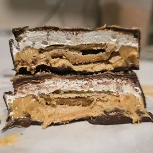 Fluffer Nutter Chocolate Bar - Dessert with Layered Peanut Butter and Marshmallow Fillings