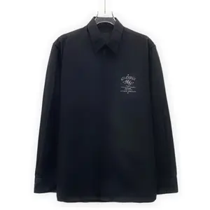 CALUXA- Givenchy Black Logo Print Cotton Shirt Size 38