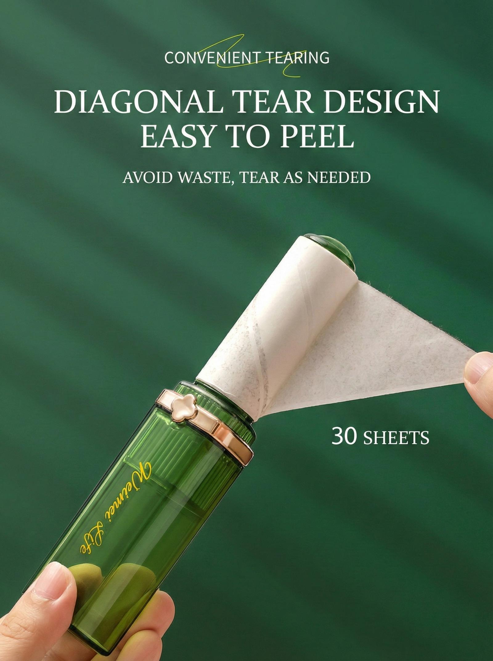 Mini Lint Roller with 6 Extra Refills - Portable Pet Hair Remover for Purse & Travel - Lipstick-Style Design, Diagonal Tear Sticky Sheets - Retractable for Clothes, Car, Date Night & On-The-Go Deshedding Tool Cleaner