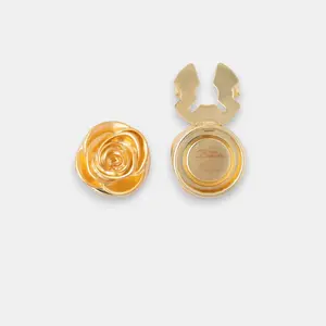 Vintage Gold Rose Button Covers | Romantic Floral Button Caps | Elegant Dress Shirt Button Accents