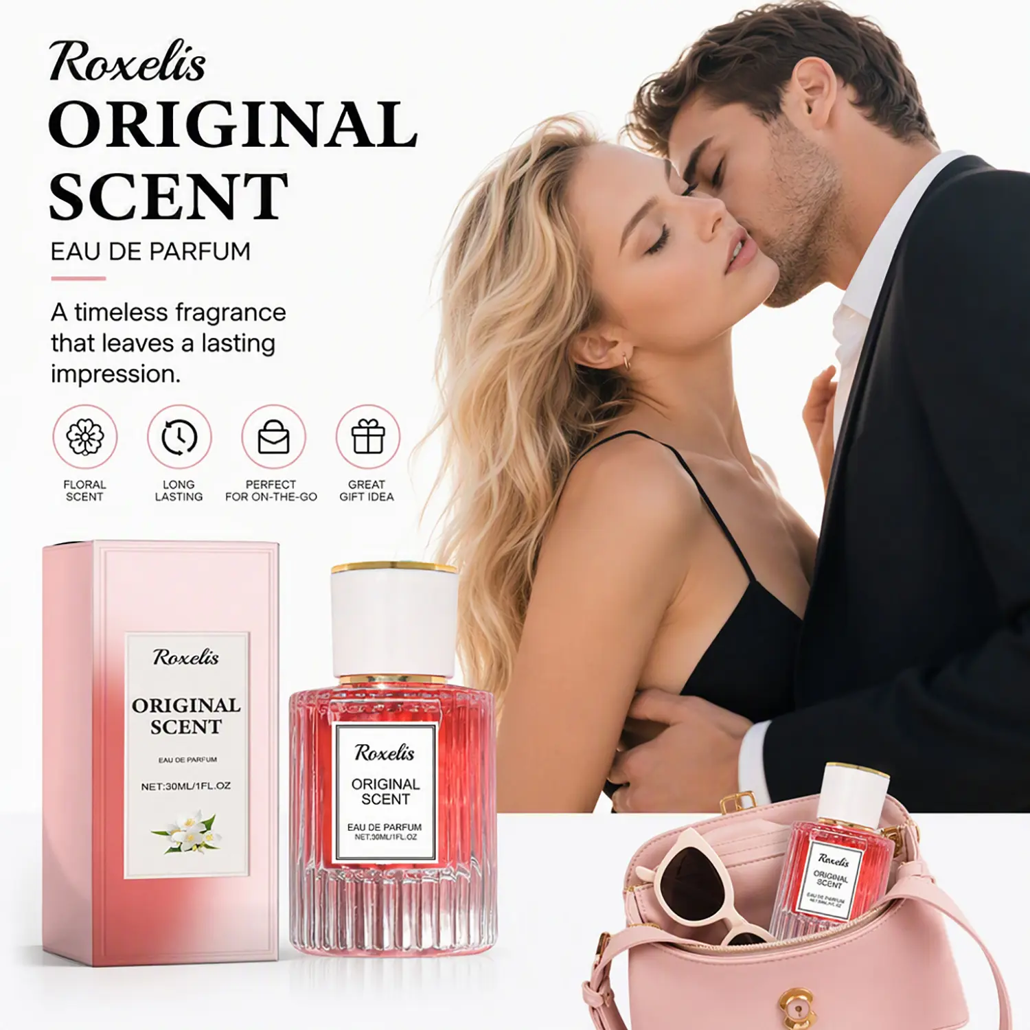 Women's Pheromone Perfume, with pheromone formula, long-lasting jasmine & fruity scent, designed for her to make him crave you and share a wild passionate night. Perfect for Valentine's, Christmas & Anniversary. Women's Pheromone Fragrance. 30ml/1.0fl.oz.