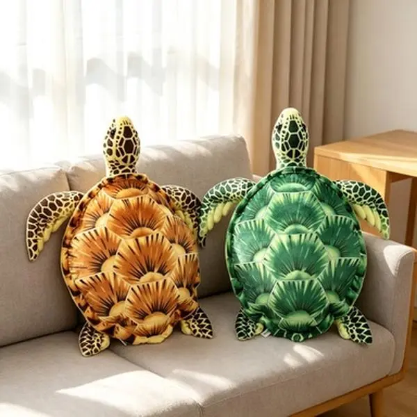 Turtle Plush Toy 32/48/60 CM Soft Stuffed Animal Pillow for Kids Bedroom Decor