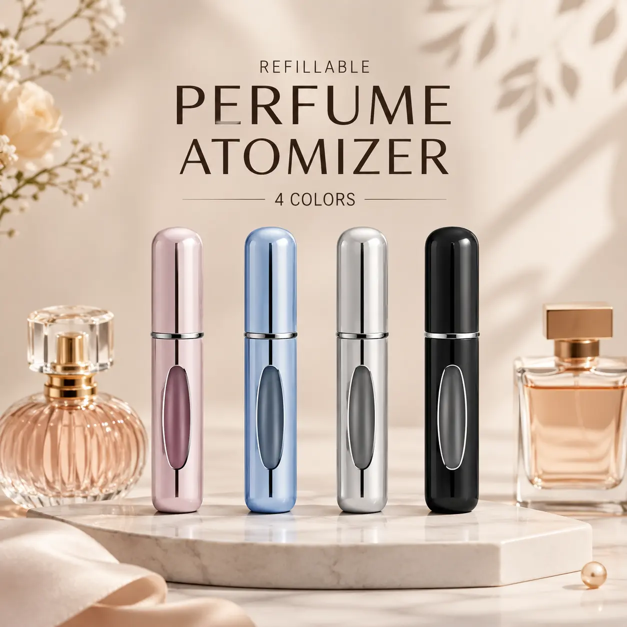 4 Pcs Perfume Travel Refillable, 5ml Travel Perfume Bottle Refillable, Atomizer Sprayer For Perfume, Perfume Atomizer For Essentials For Men & Women, Perfect For Pockets
