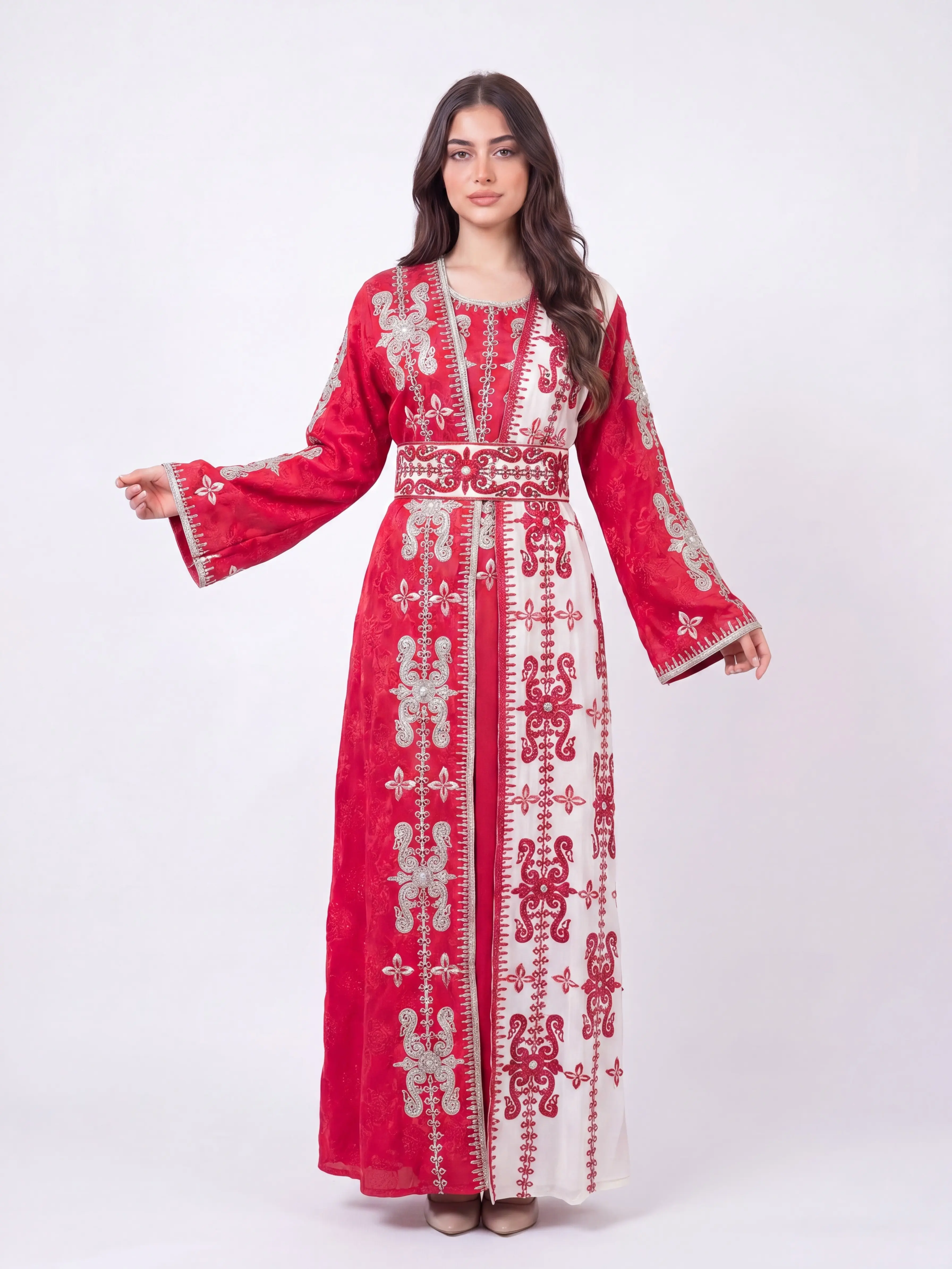 Women's Embroidered Kaftan Dress - Modesty Muslim Clothing, Modest, Ideal for Eid, Ramadan Gifts for Her