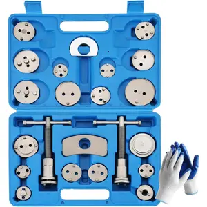 24 count Disc  Caliper Tool Kit | Heavy Duty Disc   Caliper Compressor Rewind Tool Set for  Pad Replacement Reset, Fits   European  Autos (Blue)