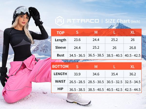 ATTRACO Fallfreshness Thermal Underwear Set for Women Long Johns Seamless Warm Base Layer Top & Bottom for Cold Weather Compression Breathable Fabric Womenswear Fit Light Outdoor SpringStatements