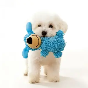 Dog toy Quirky Bear Mop can make sounds, is durable and chew-resistant, relieves boredom, and is a teething toy for small dogs and puppies