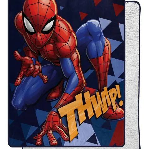 Marvel Spider-Man Blanket Crouched Action Stance 60 x 80" Silk Touch Back Throw