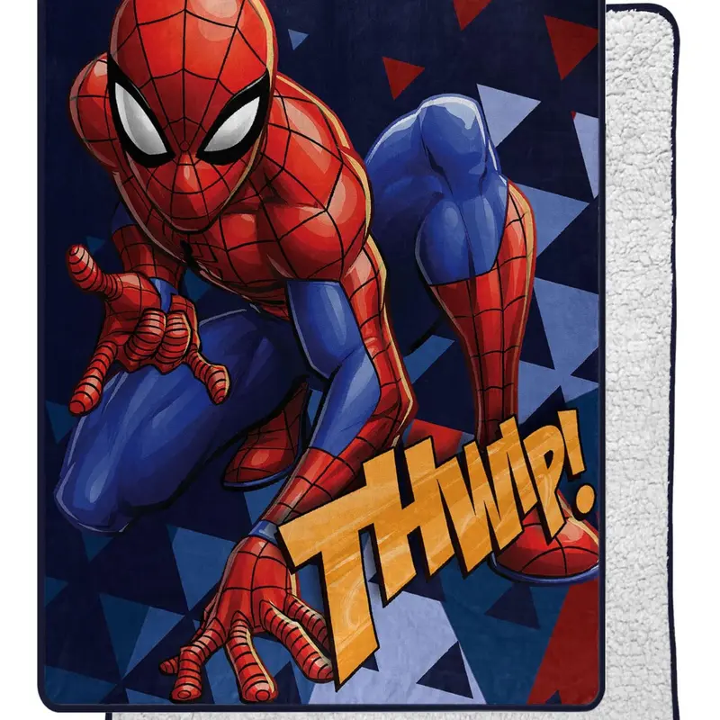 Marvel Spider-Man Blanket Crouched Action Stance 60 x 80" Silk Touch Back Throw