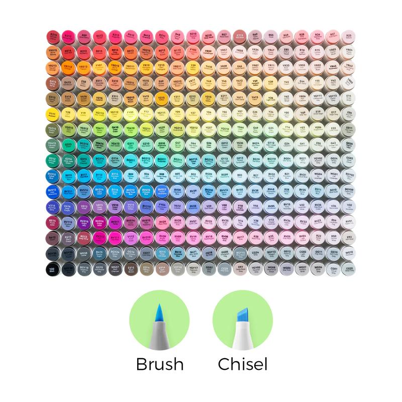 Ohuhu Alcohol Markers: Brush & Chisel Dual Tips - From 24 Colors to 320 Colors - Honolulu Series Full Color Range - Double Tipped Art Sketch Marker Set - Refillable Ink - Honolulu Series of Ohuhuart Ohuhu Alcohol Markers: Brush & Chisel Dual Tips - From 24 Colors to 320 Colors - Honolulu Series Full Color Range - Double Tipped Art Sketch Marker Set - Refillable Ink - Honolulu Series of Ohuhuart