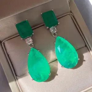 Women accessories Elegant and Luxurious White Copper Earrings with Synthetic Spinel, Featuring Solid Copper Studs. Suitable for Both Daily Wear and Special Occasions, Perfect for All Seasons. An Ideal Gift for Back-to-school Season, Birthda