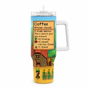 Stardew Valley 40 Oz Tumbler, StardewValley Gift, Valley Coffee Bottle, Stardew Valley Game, Stardew Valley Cup, Stardew Mug, Video Game Tumbler, Gamer Tumbler