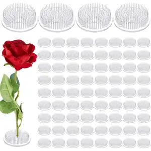 2 count Plastic Flower Frog Flower Pins Floral Frog for Arrangements Vase  Floral Arrangement for  Decoration, Summer Activity, Wedding Decoration (2.8 Inch,Clear)