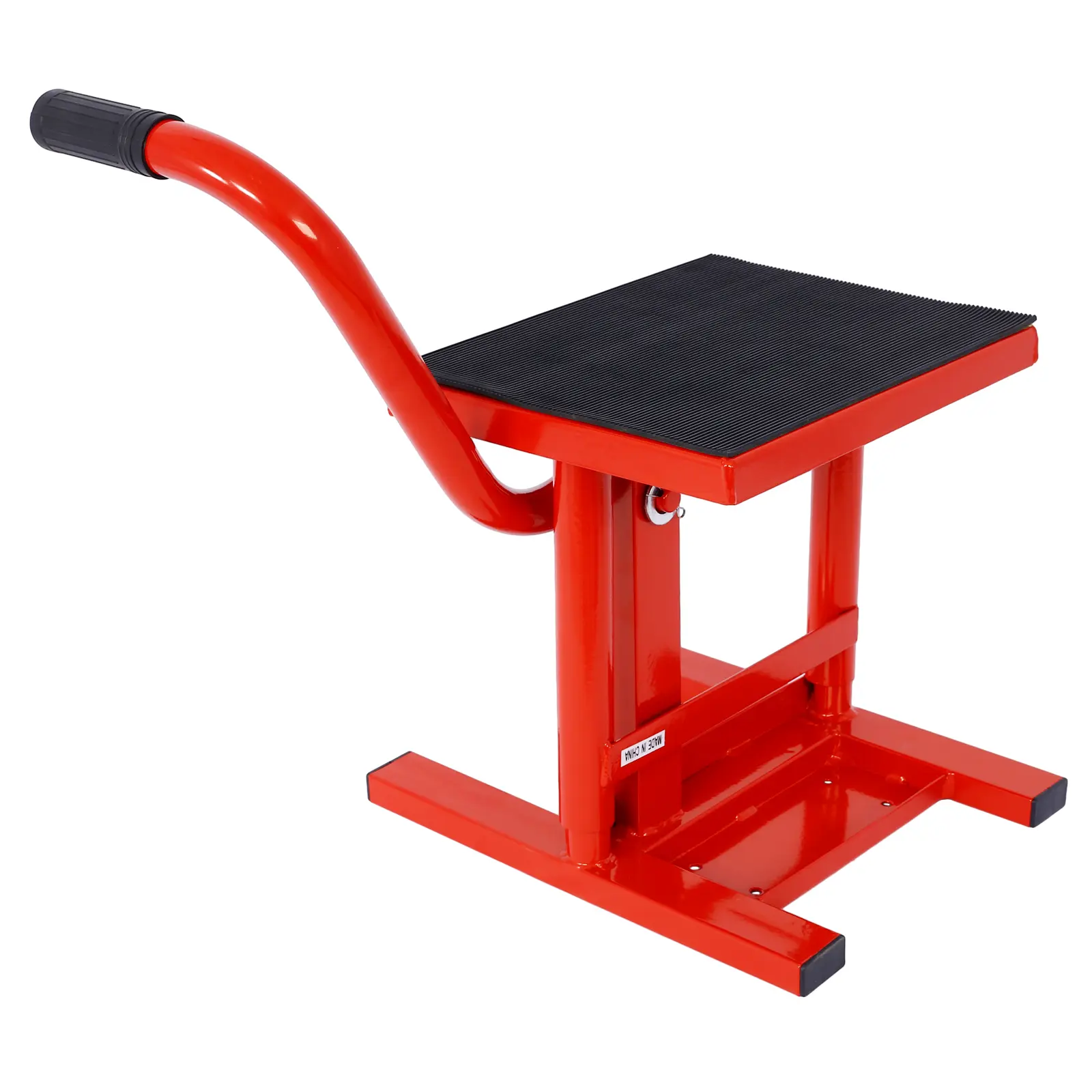 Hardware Motorcycle Dirt Bike Stands and Lifts Jack Stand Steel Lift 11"-16.5" Adjustable Height 330 LBS Load Capacity  Heavy Duty Steel  Red