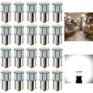 Super Bright 3014 50SMD Xenon White LED Bulbs 20Packs Antline 1156 1141 1003 7506 BA15S 12V Replacement for RV Camper Boat Trunk Interior Lights