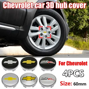 4pcs Car Personalized 3D Wheel HUB Center Caps + Stickers, Chevrolet Camaro Ss Rs Lt Zl1 Custom Wheel Decoration Accessories, Car Decal