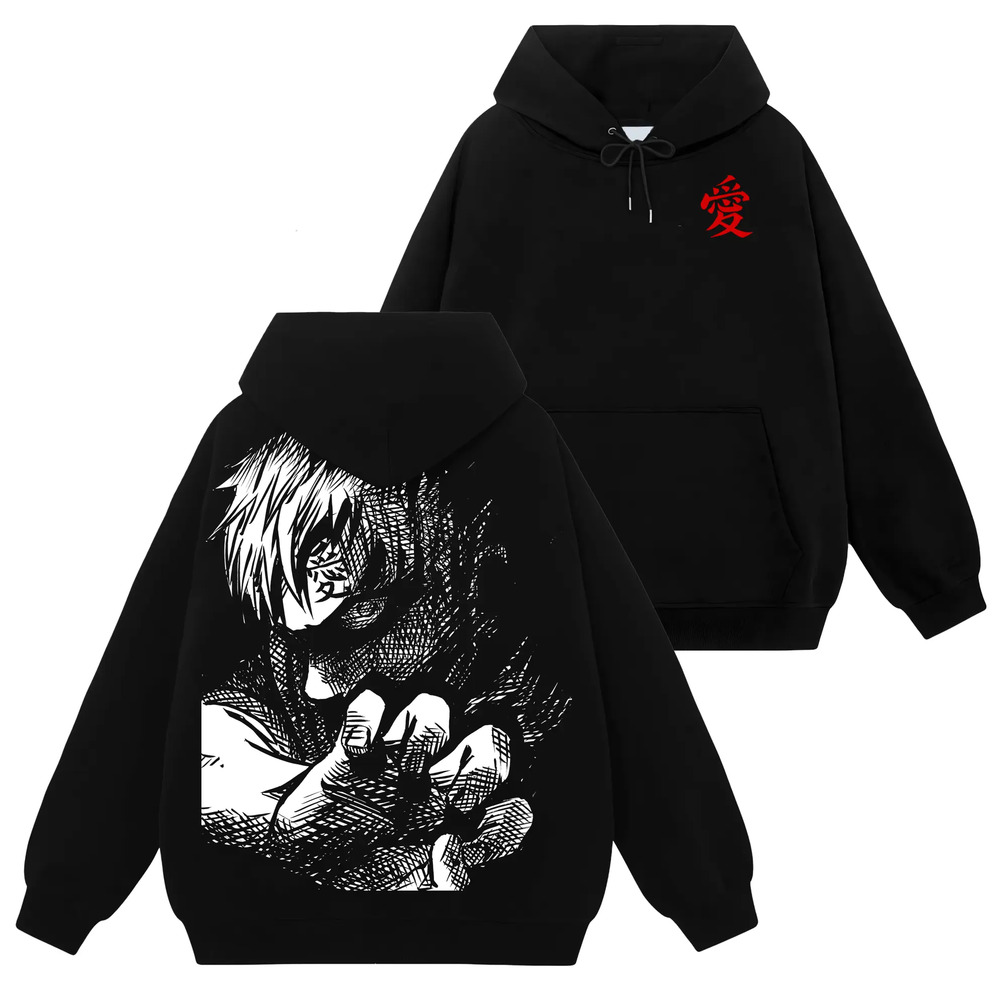 [Shinobi Shop] Limited Gaara Kazekage Shukaku Jinchuriki - Naruto Shippuden #211 Hoodie T-Shirt Sweatshirt, Retro Vintage Unisex Graphic 90s Cotton, Gift For Wibu, Anime Manga Y2K Streetwear Apparel Everyday