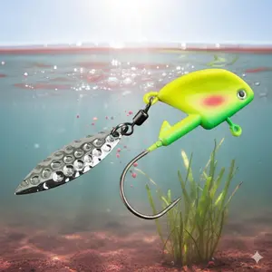Stainless Steel Rust-Proof Jigging Lure Set, 360° Spiral Spoon Swimbait, Treble Hooks with Laser Sharp Blades. Saltwater & Freshwater Use for Trout, Bass, Perch. Precision Casting, 5 Sizes.