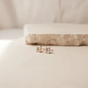 Emerald Diamond Studs Emerald Diamond Studs