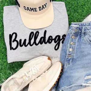 Bulldogs Fluffy Chenille Patch Transfer | Varsity Game Day Patch