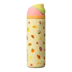 Owala FreeSip 32OZ Water Bottle Fruit Pattern Special Edition Yellow Gift