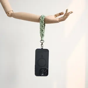 Hand-woven short keychain wrist strap anti-lost, long mobile phone lanyard messenger bag shoulder strap