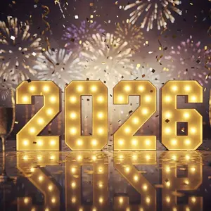 2026 Number Sign Graduation Decorations, Graduation Ceremony, 2026 Marquee Light Up Numbers, Battery Operated Number Lights 2026 Party Supplies for High School Seniors, College Graduates, College Graduation Table Decor-Warm Brighten Up
