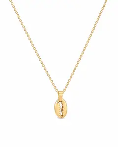 Sira Cowrie Necklace | Gold Cowrie Shell Pendant Necklace for Women