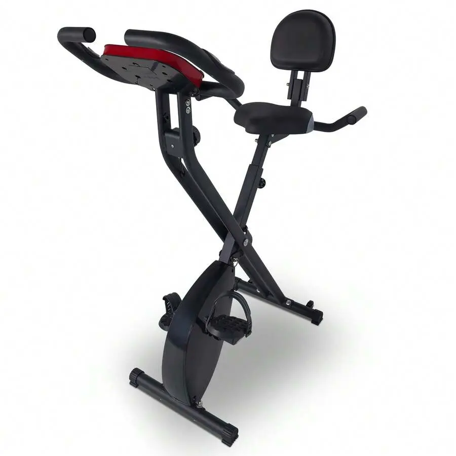 Foldable Magnetic X-Bike with 8-Level Adjustable Resistance, Upright & Recumbent Indoor Exercise Equipment for Home, Home Gym Gear, Home Gym Equipment, Exercise Bikes, Quick Fold Bike Trainers