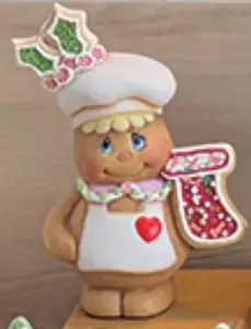 Clay Magic Christmas Stocking Gingerbread Unpainted