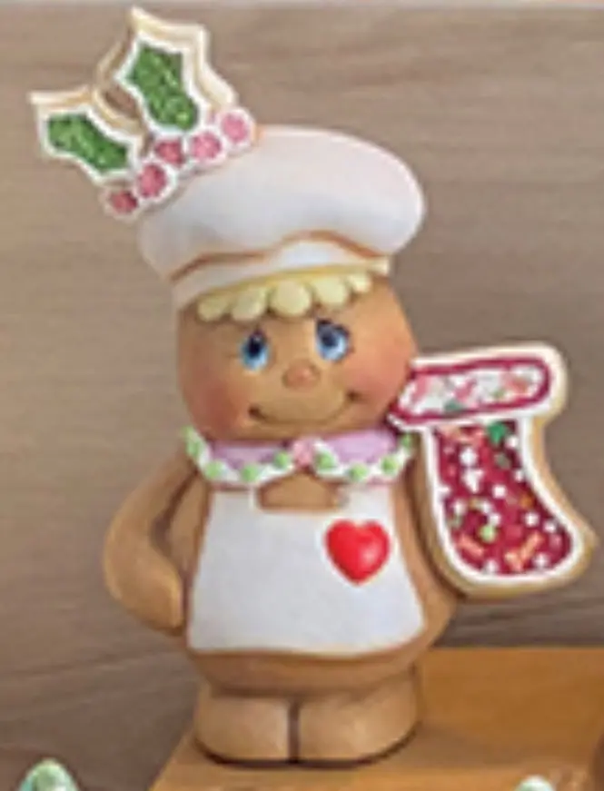 Clay Magic Christmas Stocking Gingerbread Unpainted