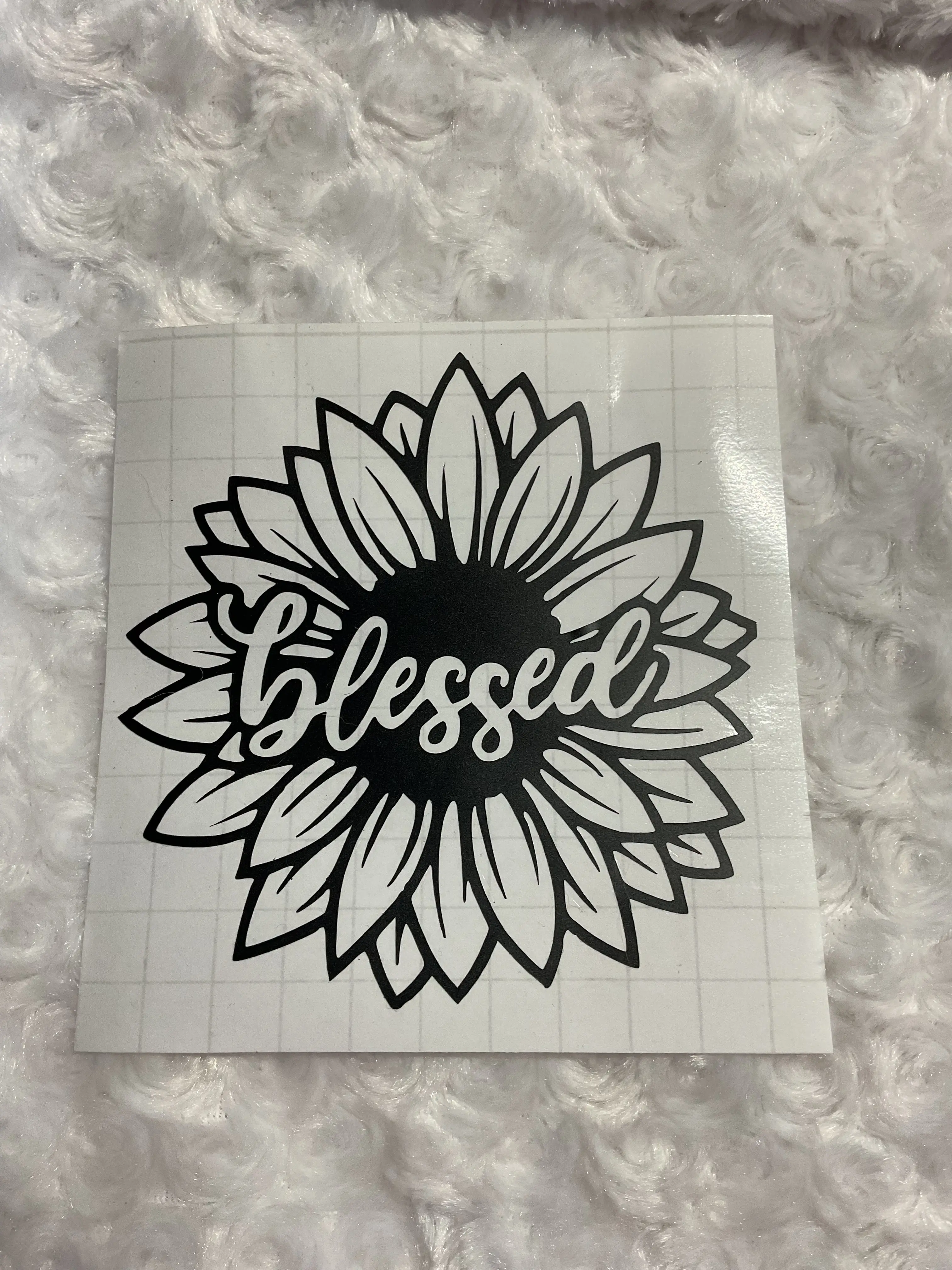 Blessed Sunflower Vinyl Car Decal Blessed Sunflower Vinyl Car Decal
