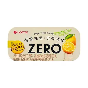 LOTTE Sugar-Free Lemon Mint Candy 28g - Korean Refreshing Treat
