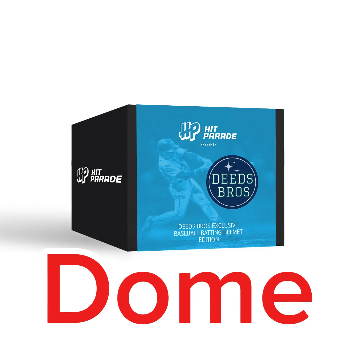 (Dome) Full Size Batting Helmet - Deeds Bros & Hit Parade Autographed Baseball Helmet Single Dome.
